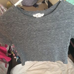 F21 Gray Crop Top